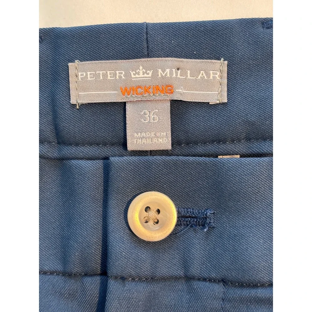 Peter Millar Crown Sport Navy Blue Wicking Golf Shorts Mens 36 MC00EB82